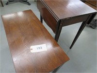 Piano bench, drop leaf end table