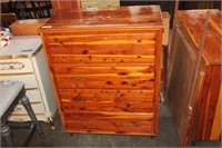 Mid-Century Cedar 4 Drawer Chest.