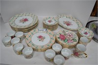 52 Pieces Fitz & Floyd "Floral Treillage" China