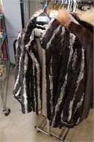 Unusual Striped Fur Coat by Crandell Furs Omaha