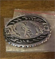 Fancy metal belt buckle