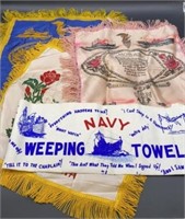 U.S. Navy Sweetheart Pillows and Weeping Towel