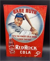 Babe Ruth Red Rock Cola Sign