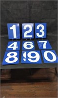 10 Double Sided Porcelain Numbers