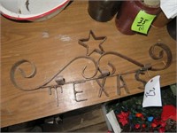 Metal Texas Coat Rack