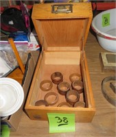 Wood Recipe Box & Napkin Rings