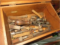 Wood Box & Vintage Tools