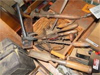 Wood Box & Vintage Tools
