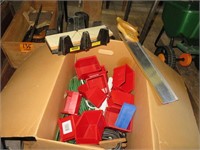Box Lot: Miter Saw & Box; Hardware Bins & More