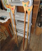 4 Wood Shuffle Board Sticks
