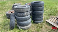 2 – Piles Of Assorted 15 Inch Car Tires