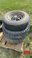 3 – 14 Inch Car Tires, 2 With Rims