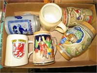 Box Lot: Ceramic Beer Mugs & Steins