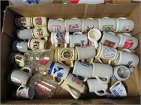 Box Lot: Mini Ceramic & Glass Mugs