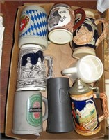 Box Lot: Beer Advertising Mugs & Steins