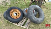 3 – Misc. 15 Inch Tires With Rims And Tire Tube