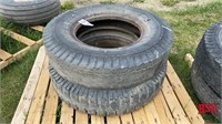 2 – 9.00 – 20 Truck Tires, 1 W/ Tube, Tires Poor