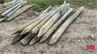 Small pile of fence posts