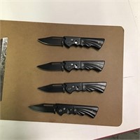 Spring assist knife set of 4