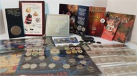 ASSORTMENT OF CANADIAN COINS + OLD ENGLISH COINS