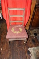 Antique Needlepoint Side Chair