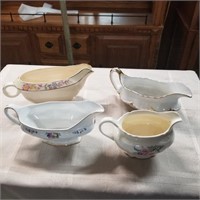 Group of 4 Gravy Boats from Europe