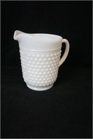 Milkglass White Hobnail Pitcher