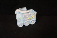 Vintage Blue Train Baby Planter