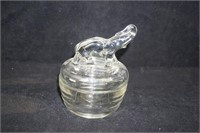 Clear Glass Elephant Trinket Dish