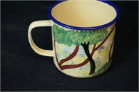 Hand Painted enamel cup