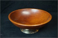 Beautywood wooden bowl on Brass stand