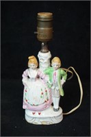 Vintage Lamp with Man and Woman
