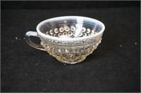 Clear Oppalesence hobnail cup