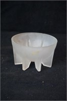 Satin Glass 8 footed bowl