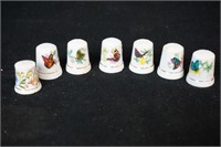 Set of 7 Ceramic Thimbles
