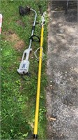 Electric weed eater and pole pruner