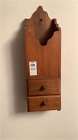 Wall flower holder with drawers 18 inches tall