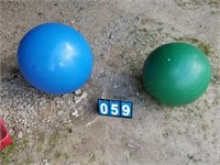 2 big balls exercise balls