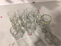 Mixed group of drinking glasses