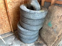 5x  235/85-16 Truck tires. Holding air.