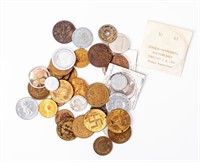 Coin Collection of Assorted Good Luck Tokens