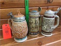 3-Avon Western and nature American steins