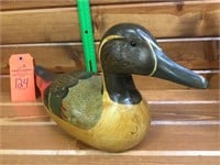 hand carved, painted decoy minor damage on throat