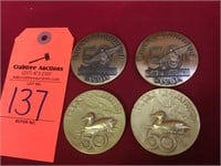 4- Ducks Unlimited 50 year anniversary tokens,