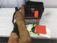 small burner, shot bag, cases