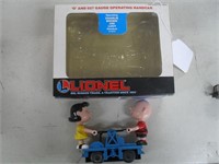 LIONEL O AND 027 GAUGE CHARLIE BROWN HANDCAR