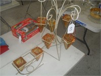 2 IRON CANDLE HOLDERS