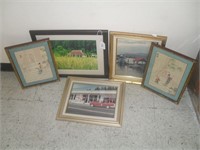 5 FRAMED PRINTS