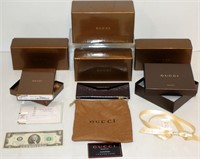 Gucci Empty Boxes w Paperwork & Leather Case
