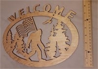 Welcome Bigfoot Laser Wall Piece